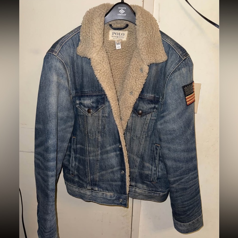Ralph Lauren Men's Blue Denim Fleece - Lined Jacket